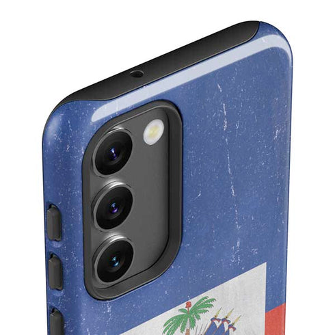 Haiti Flag Distressed Galaxy S23 Pro Case
